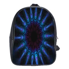 Exploding Flower Tunnel Nature Amazing Beauty Animation Blue Purple School Bag (large) by Mariart