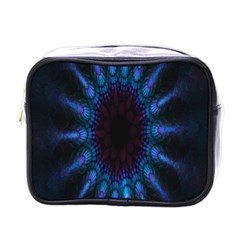 Exploding Flower Tunnel Nature Amazing Beauty Animation Blue Purple Mini Toiletries Bags by Mariart