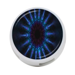 Exploding Flower Tunnel Nature Amazing Beauty Animation Blue Purple 4-port Usb Hub (two Sides) 