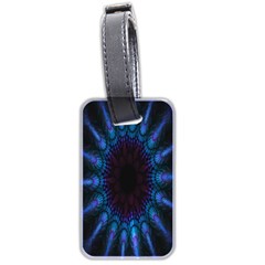 Exploding Flower Tunnel Nature Amazing Beauty Animation Blue Purple Luggage Tags (two Sides) by Mariart