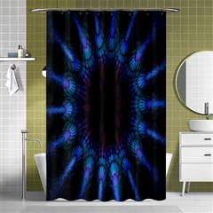 Exploding Flower Tunnel Nature Amazing Beauty Animation Blue Purple Shower Curtain 48  X 72  (small)  by Mariart