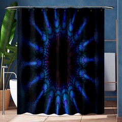 Exploding Flower Tunnel Nature Amazing Beauty Animation Blue Purple Shower Curtain 60  X 72  (medium)  by Mariart