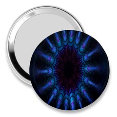 Exploding Flower Tunnel Nature Amazing Beauty Animation Blue Purple 3  Handbag Mirrors by Mariart