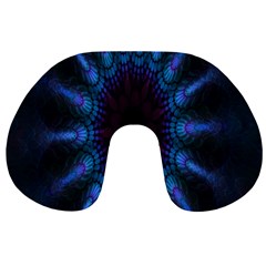 Exploding Flower Tunnel Nature Amazing Beauty Animation Blue Purple Travel Neck Pillows by Mariart