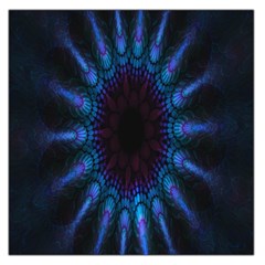 Exploding Flower Tunnel Nature Amazing Beauty Animation Blue Purple Large Satin Scarf (square)