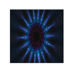 Exploding Flower Tunnel Nature Amazing Beauty Animation Blue Purple Small Satin Scarf (square)