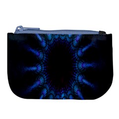 Exploding Flower Tunnel Nature Amazing Beauty Animation Blue Purple Large Coin Purse by Mariart