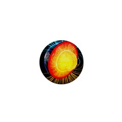 Cross Section Earth Field Lines Geomagnetic Hot 1  Mini Buttons by Mariart