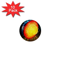 Cross Section Earth Field Lines Geomagnetic Hot 1  Mini Buttons (10 Pack)  by Mariart