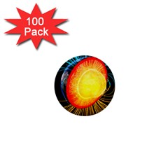 Cross Section Earth Field Lines Geomagnetic Hot 1  Mini Buttons (100 Pack)  by Mariart