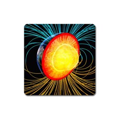 Cross Section Earth Field Lines Geomagnetic Hot Square Magnet by Mariart