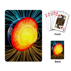 Cross Section Earth Field Lines Geomagnetic Hot Playing Card by Mariart