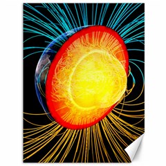 Cross Section Earth Field Lines Geomagnetic Hot Canvas 36  X 48  