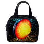 Cross Section Earth Field Lines Geomagnetic Hot Classic Handbags (One Side) Front