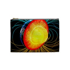 Cross Section Earth Field Lines Geomagnetic Hot Cosmetic Bag (medium)  by Mariart