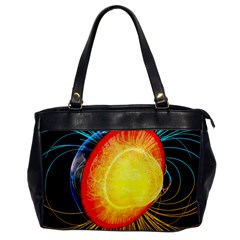 Cross Section Earth Field Lines Geomagnetic Hot Office Handbags by Mariart