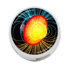 Cross Section Earth Field Lines Geomagnetic Hot 4-port Usb Hub (one Side) by Mariart