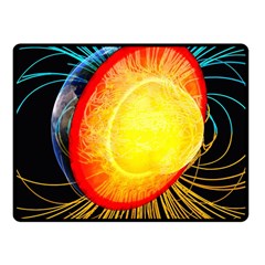 Cross Section Earth Field Lines Geomagnetic Hot Fleece Blanket (small) by Mariart