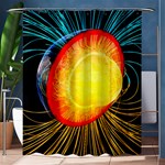 Cross Section Earth Field Lines Geomagnetic Hot Shower Curtain 60  x 72  (Medium)  60 x72  Curtain