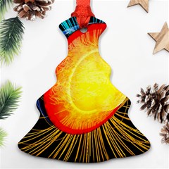 Cross Section Earth Field Lines Geomagnetic Hot Ornament (christmas Tree)  by Mariart