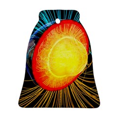 Cross Section Earth Field Lines Geomagnetic Hot Bell Ornament (two Sides) by Mariart