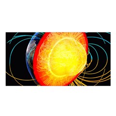 Cross Section Earth Field Lines Geomagnetic Hot Satin Shawl by Mariart