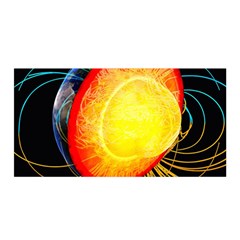 Cross Section Earth Field Lines Geomagnetic Hot Satin Wrap by Mariart