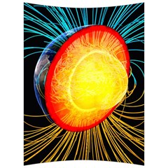 Cross Section Earth Field Lines Geomagnetic Hot Back Support Cushion by Mariart