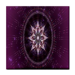 Flower Twirl Star Space Purple Tile Coasters by Mariart