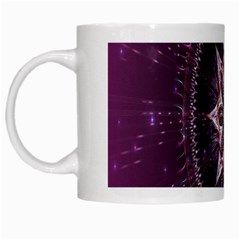 Flower Twirl Star Space Purple White Mugs by Mariart