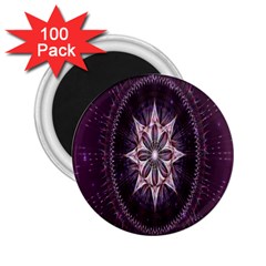 Flower Twirl Star Space Purple 2 25  Magnets (100 Pack)  by Mariart