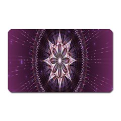 Flower Twirl Star Space Purple Magnet (rectangular) by Mariart