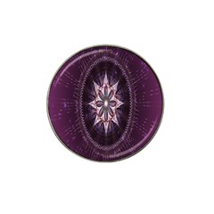 Flower Twirl Star Space Purple Hat Clip Ball Marker (4 Pack) by Mariart