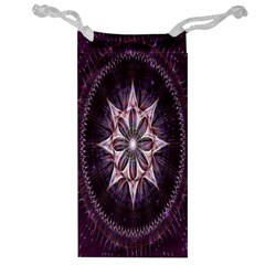 Flower Twirl Star Space Purple Jewelry Bag by Mariart