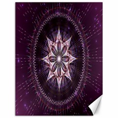 Flower Twirl Star Space Purple Canvas 12  X 16   by Mariart