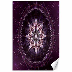 Flower Twirl Star Space Purple Canvas 20  X 30  