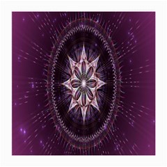 Flower Twirl Star Space Purple Medium Glasses Cloth (2-side) by Mariart