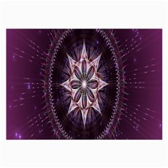 Flower Twirl Star Space Purple Large Glasses Cloth by Mariart