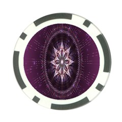 Flower Twirl Star Space Purple Poker Chip Card Guard (10 Pack) by Mariart