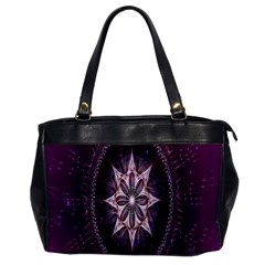 Flower Twirl Star Space Purple Office Handbags