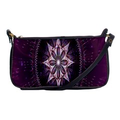 Flower Twirl Star Space Purple Shoulder Clutch Bags