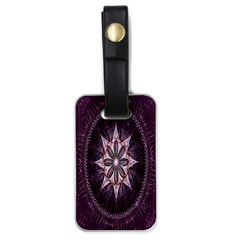 Flower Twirl Star Space Purple Luggage Tags (one Side)  by Mariart