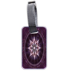 Flower Twirl Star Space Purple Luggage Tags (two Sides) by Mariart