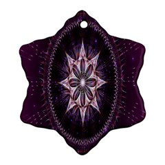 Flower Twirl Star Space Purple Ornament (snowflake) by Mariart