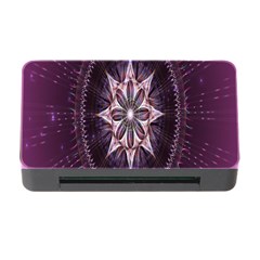 Flower Twirl Star Space Purple Memory Card Reader With Cf by Mariart