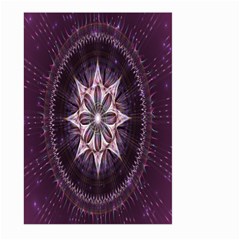 Flower Twirl Star Space Purple Large Garden Flag (two Sides) by Mariart