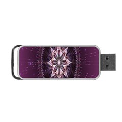 Flower Twirl Star Space Purple Portable Usb Flash (two Sides) by Mariart