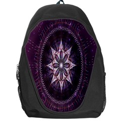 Flower Twirl Star Space Purple Backpack Bag by Mariart