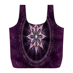 Flower Twirl Star Space Purple Full Print Recycle Bags (l)  by Mariart