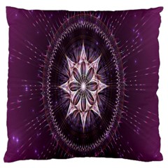 Flower Twirl Star Space Purple Large Flano Cushion Case (two Sides) by Mariart